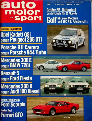 Deckblatt Auto Motor und Sport (07/1985)